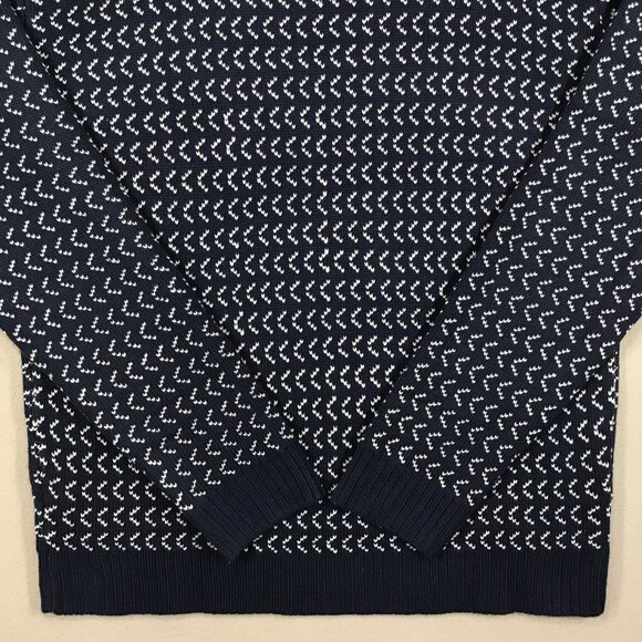 Daisys Boutique Sweater Men's Large Blue Knit Pullover Crew Christmas Ho Ho Ho - Picture 7 of 13
